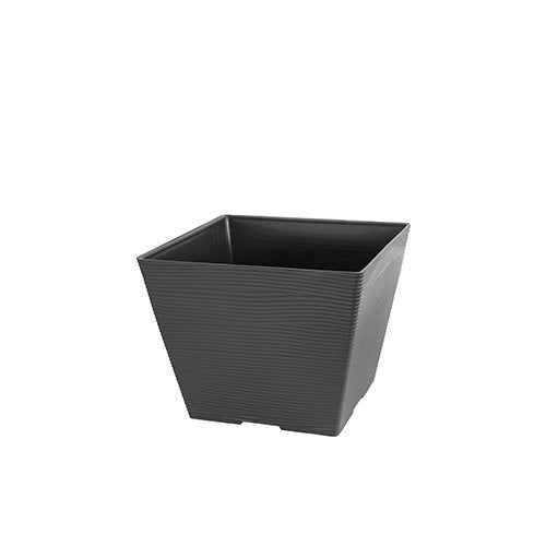 Felton FBL2492 square flower pot in Grey, 30 × 30 × 26 cm