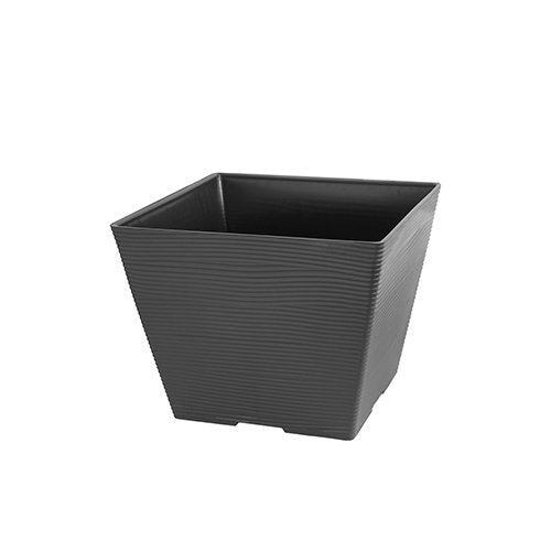 Felton FBL2493 square flower pot in Grey, 39 × 39 × 29 cm