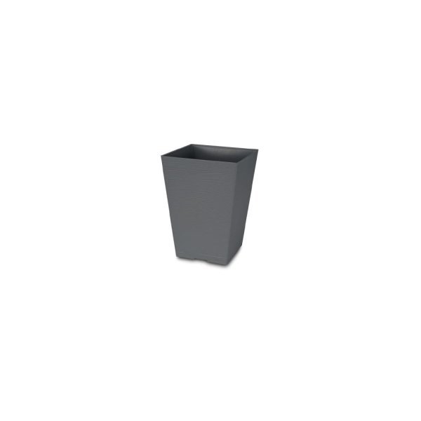 Felton FBL2511 square flower pot in Grey, 17 × 17 × 24 cm