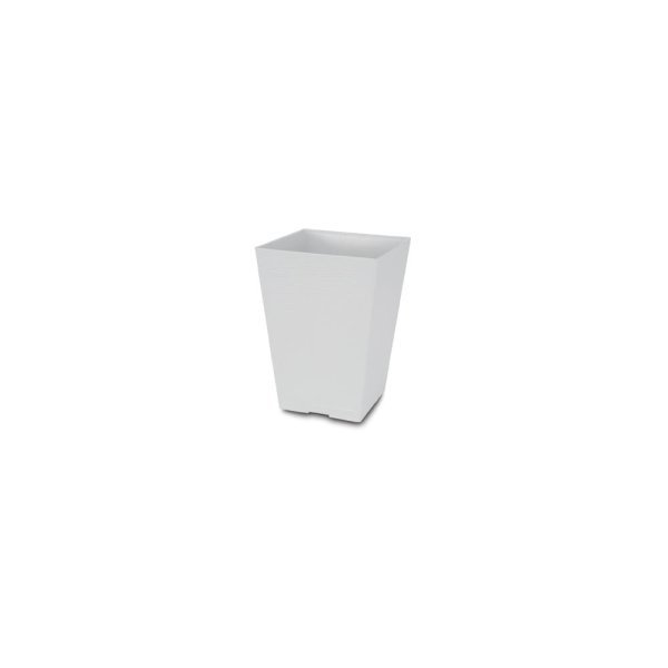 Felton FBL2511 square flower pot in White, 17 × 17 × 24 cm