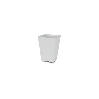 Felton FBL2511 square flower pot in White, 17 × 17 × 24 cm