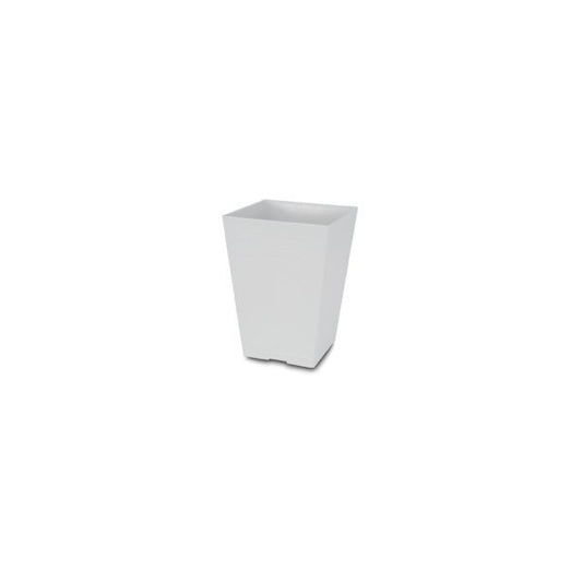 Felton FBL2511 square flower pot in White, 17 × 17 × 24 cm