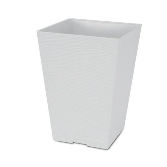 Felton FBL2516 square flower pot in White, 46 × 46 × 58 cm