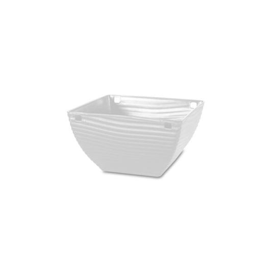 Felton FBL2580H square flower pot in White, 19 × 19 × 13 cm