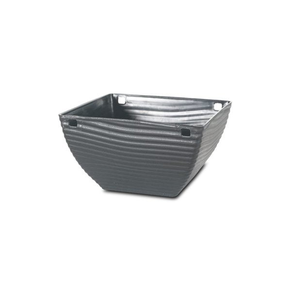 Felton FBL2581H square flower pot in Dark Grey, 25 × 25 × 14 cm