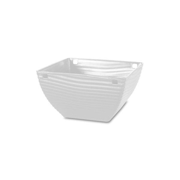 Felton FBL2581H square flower pot in White, 25 × 25 × 14 cm