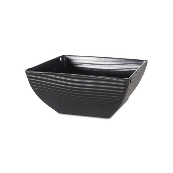 Felton FBL2582H square flower pot in Dark Brown, 31 × 31 × 14 cm