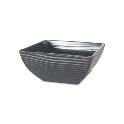 Felton FBL2582H square flower pot in Dark Grey, 31 × 31 × 14 cm