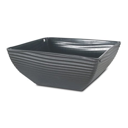 Felton FBL2583H square flower pot in Dark Grey, 36 × 36 × 15 cm