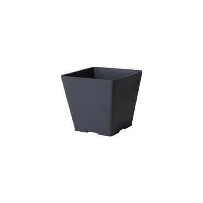 Felton FBL2636 square flower pot in Dark Grey, 8 × 8 × 7 cm
