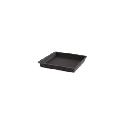 Felton FBL2502 Square Flower Pot Saucer, 12.5 × 12.5 × 3.2 cm, Dark Brown Saucer
