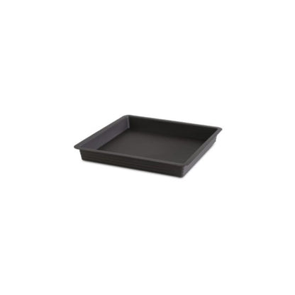 Felton FBL2503 Square Flower Pot Saucer, 14.5 × 14.5 × 3.2 cm, Dark Brown Saucer