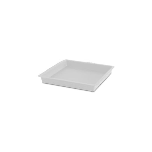 Felton FBL2503 Square Flower Pot Saucer, 14.5 × 14.5 × 3.2 cm, White Saucer Only