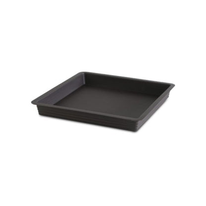 Felton FBL2505 square saucer in Dark Brown, 21.5 × 21.5 × 3.2 cm