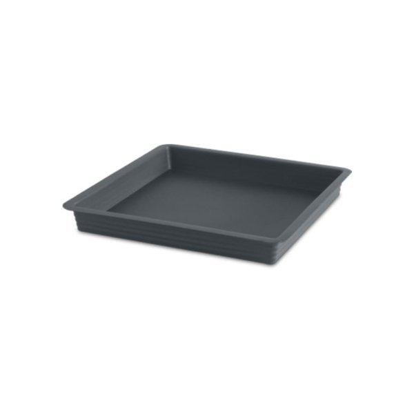 Felton FBL2505 square saucer in Grey, 21.5 × 21.5 × 3.2 cm