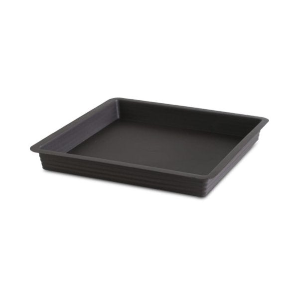 Felton FBL2506 square saucer in Dark Brown, 25.5 × 25.5 × 3.2 cm
