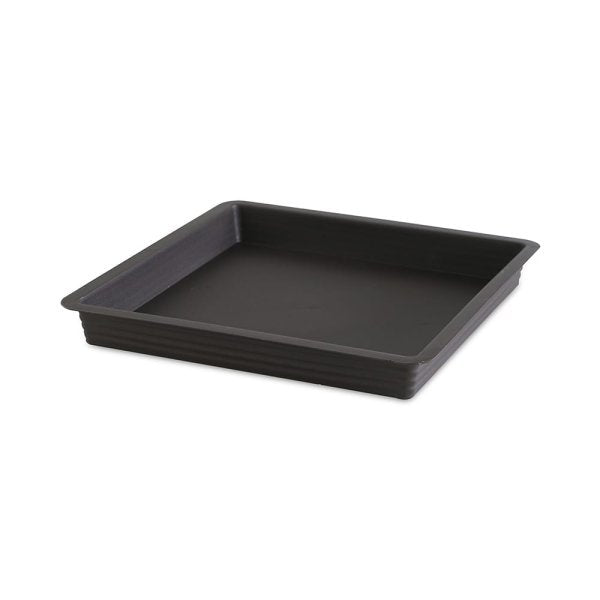Felton FBL2507 Square Flower Pot Saucer, 30 × 30 × 3.2 cm, Dark Brown Saucer