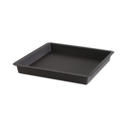 Felton FBL2507 Square Flower Pot Saucer, 30 × 30 × 3.2 cm, Dark Brown Saucer