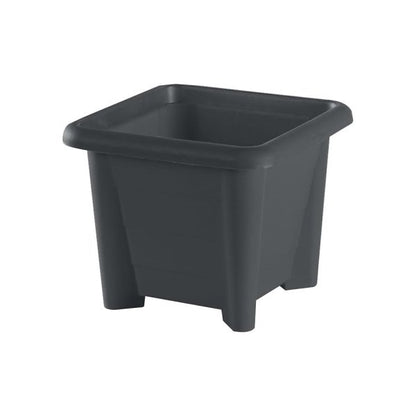 Felton FBL376 round flower pot in Dark Grey, 25.5 × 25.5 × 21.5 cm