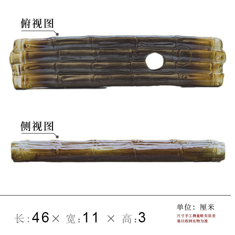 Ceramic Water-Feature Pot Base – bamboo base