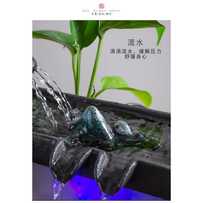 Zen Ceramic Waterfall Fountain – planter area