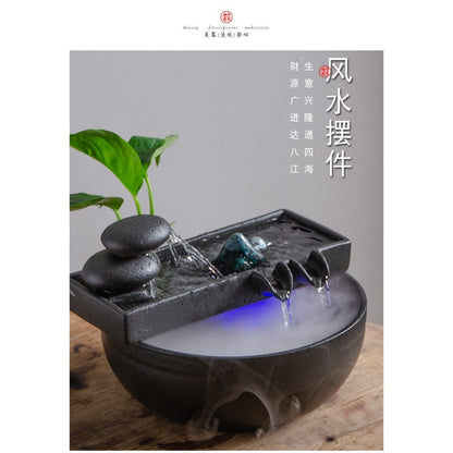 Zen Ceramic Waterfall Fountain – mist option