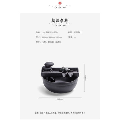 Zen Ceramic Waterfall Fountain – specifications