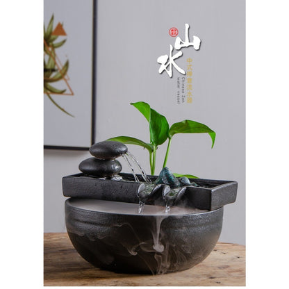 Zen Ceramic Waterfall Fountain – styled fountain