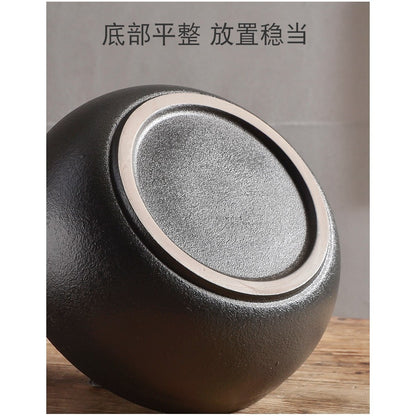 Round Ceramic Water Fountain with Crystal-Ball Design – base