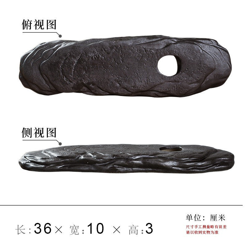 Ceramic Water-Feature Pot Base – 36 cm black base