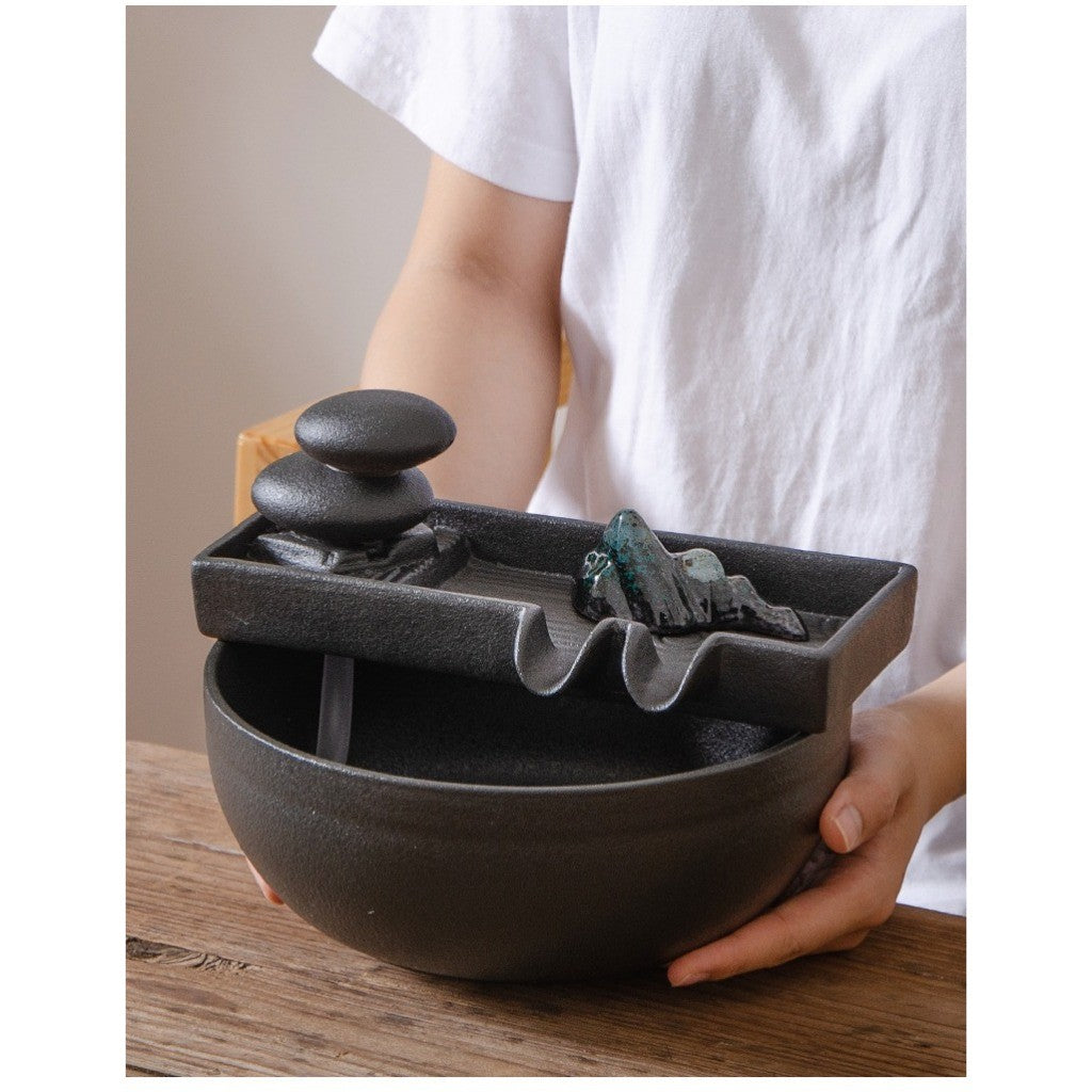 Zen Ceramic Waterfall Fountain – size in hand