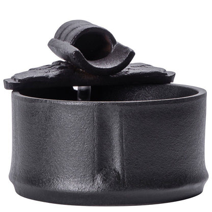 Zen Round Ceramic Tabletop Fountain – black fountain body
