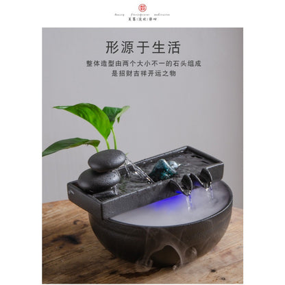 Zen Ceramic Waterfall Fountain – mist display
