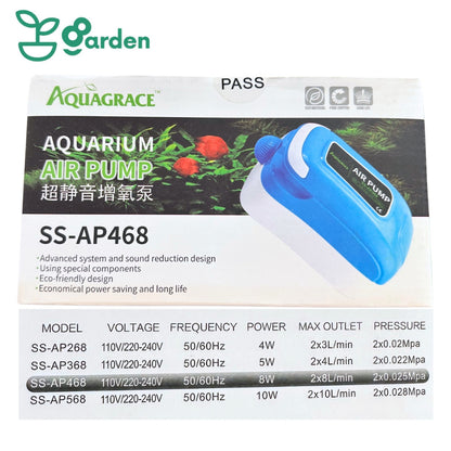 AquaGrace Aquarium Air Pumps – SS-AP468 package