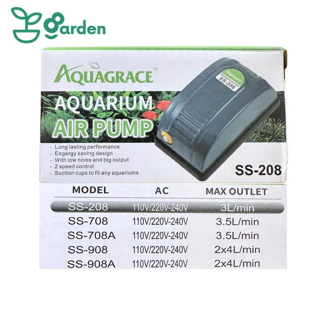 AquaGrace Aquarium Air Pumps – SS-208 package