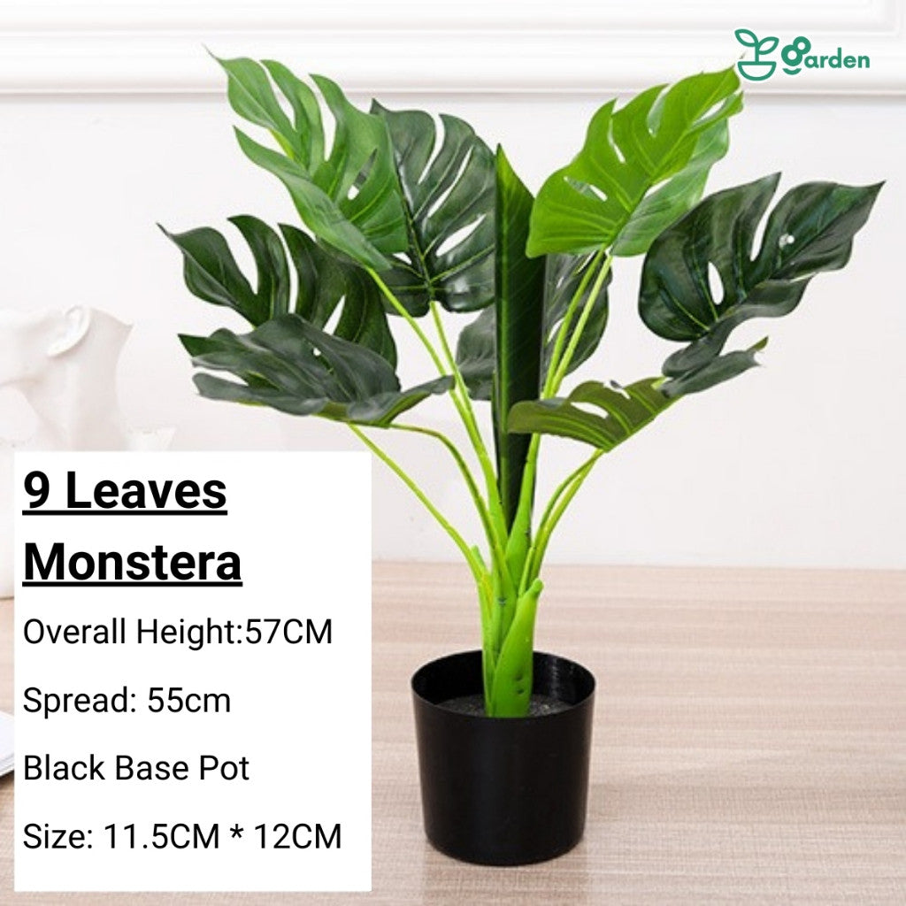 Artificial Indoor Plants & Woven Basket Options – product details view 3