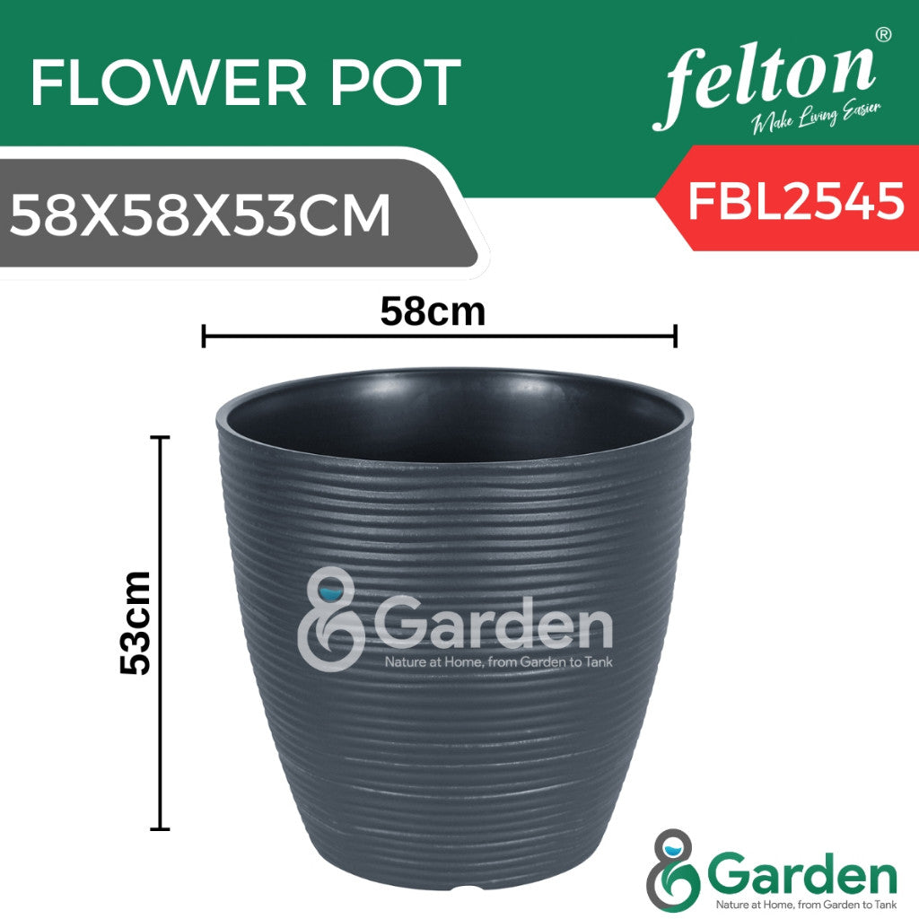 Felton FBL2545 Round Plastic Flower Pot 58cm – product and size guide