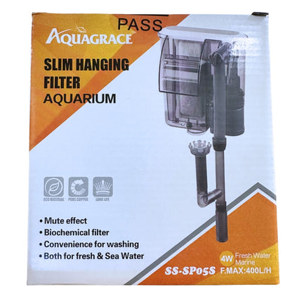 AquaGrace Hang-On Aquarium Filters – SS-SP05S box