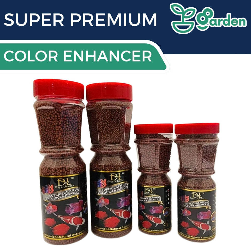 DL Super Premium Colour Enhance Fish Food – range graphic