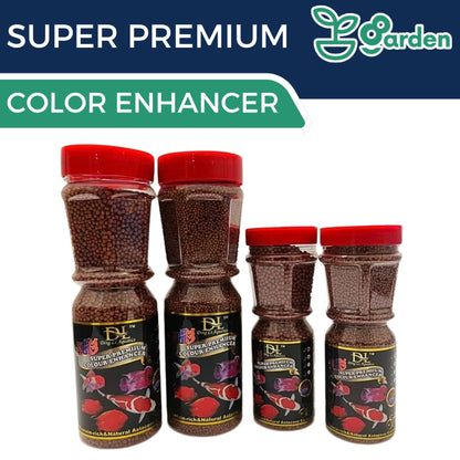 DL Super Premium Colour Enhance Fish Food – range graphic