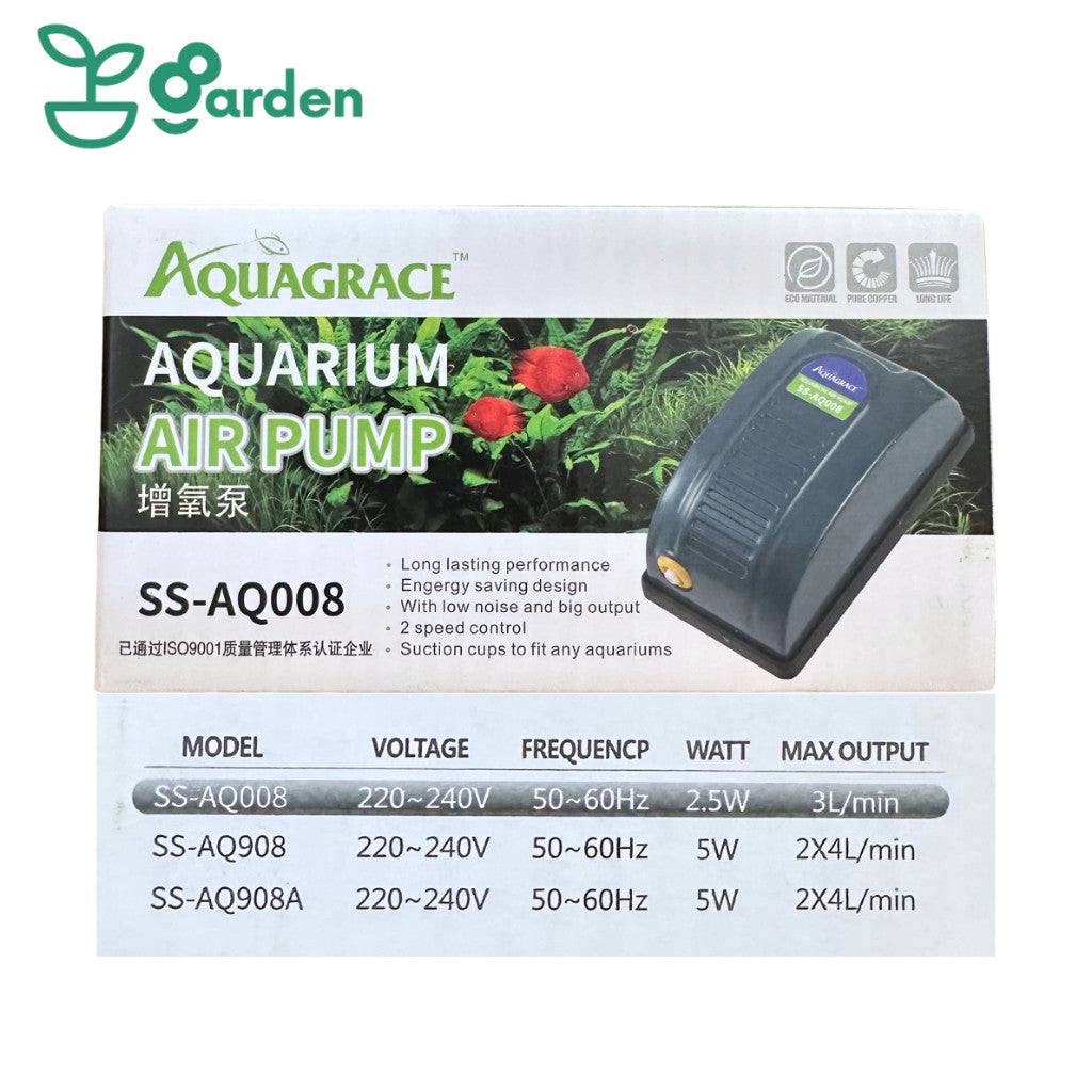 AquaGrace Aquarium Air Pumps – SS-AQ008 package