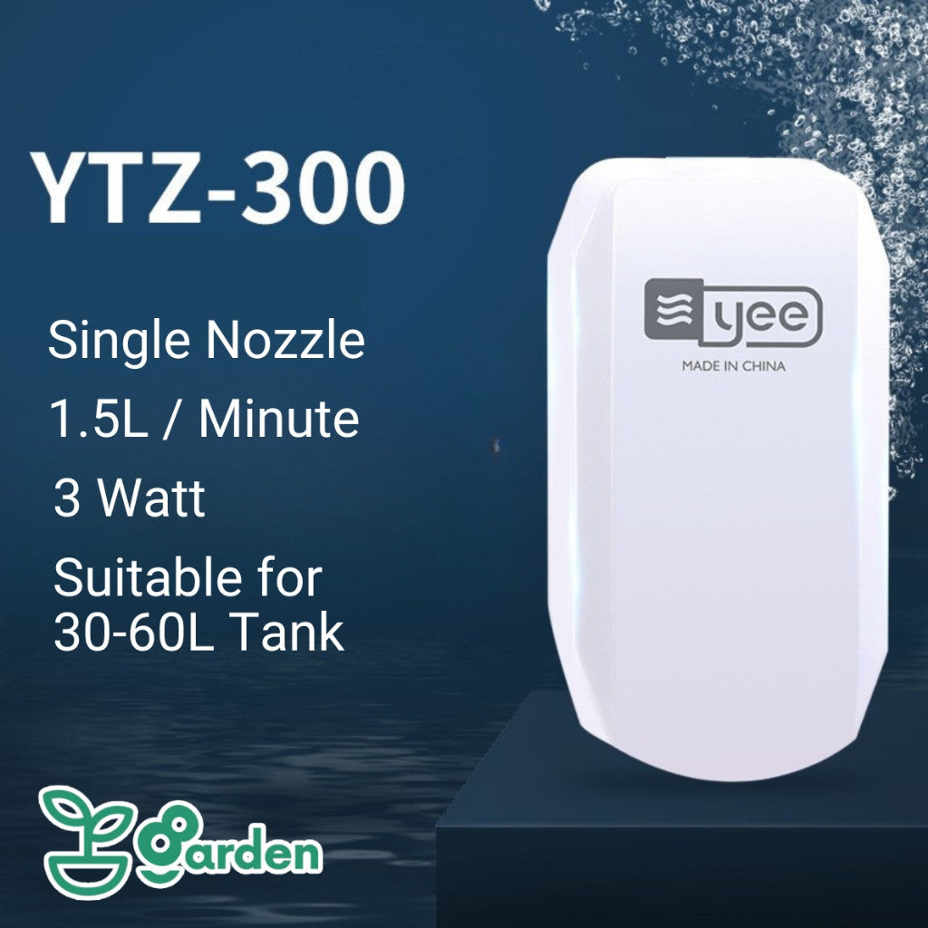 YEE YTZ-300 Aquarium Air Pump – Single Outlet, 3 W – product details view 1