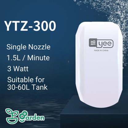YEE YTZ-300 Aquarium Air Pump – Single Outlet, 3 W – product details view 1