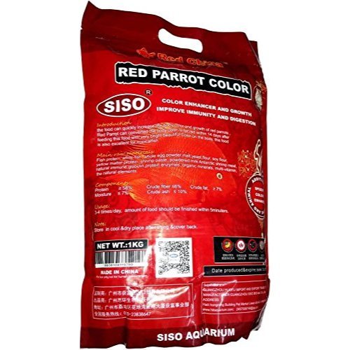 SISO Red China Red Parrot Fish Food – bag front