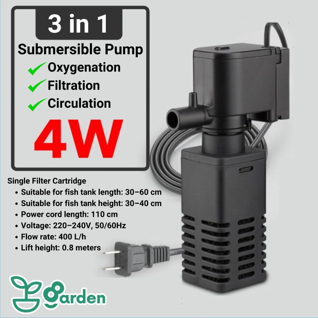 3-in-1 Internal Aquarium Filter Pump – 4 W specifications