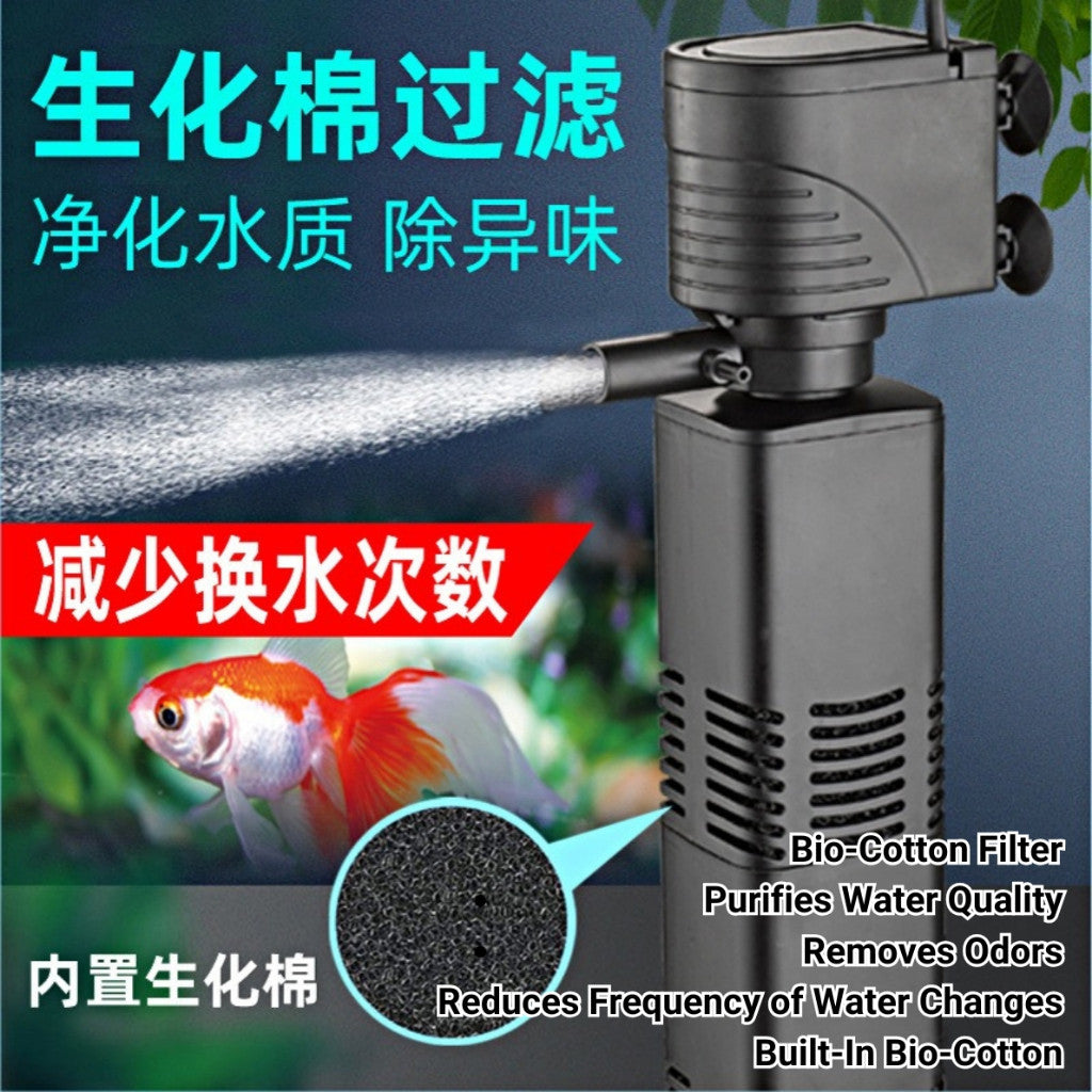 3-in-1 Internal Aquarium Filter Pump – filter media