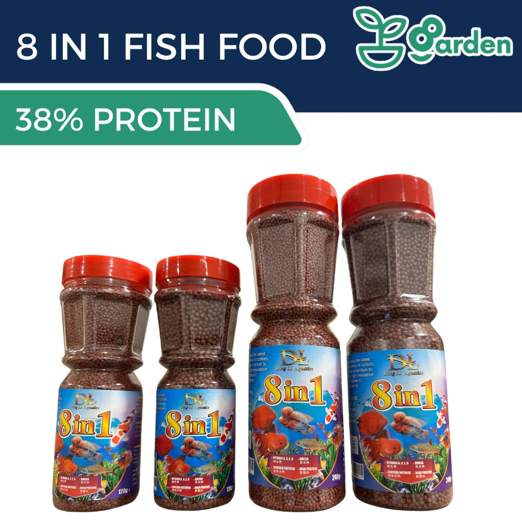 Ding Li 8-in-1 Fish Food – range graphic