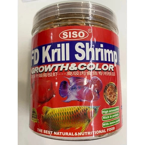 SISO Krill Shrimp Growth & Colour Fish Food – product and packaging