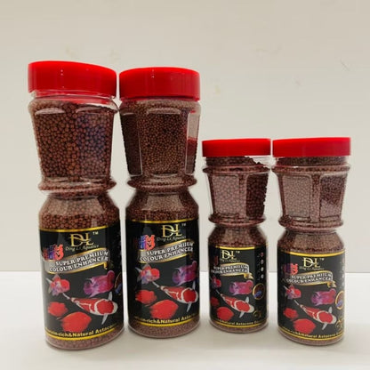 DL Super Premium Colour Enhance Fish Food – bottle range