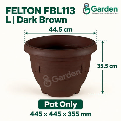 Felton FBL113 Round Plastic Flower Pot 44.5cm – product guide